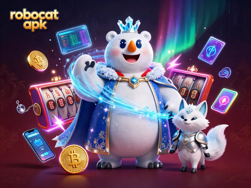 Experience the versatility of robocat apk in a vibrant, action-packed casino-themed scene.