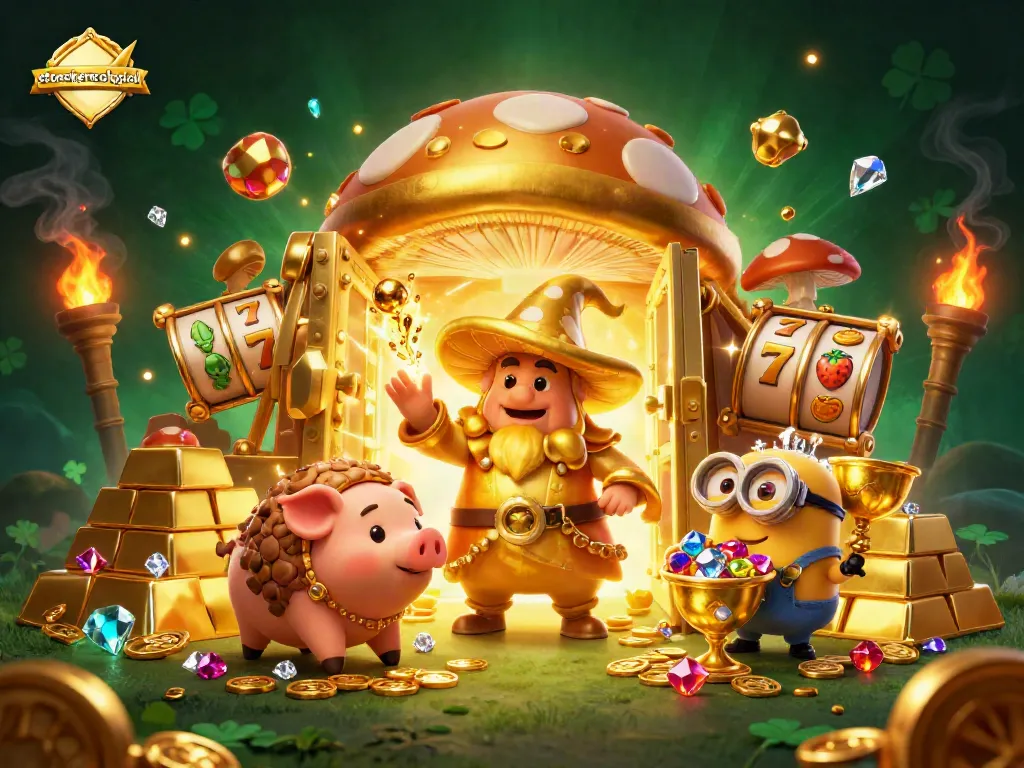 Experience exhilarating gaming with stoeckerecological's captivating 3D scene filled with treasures.